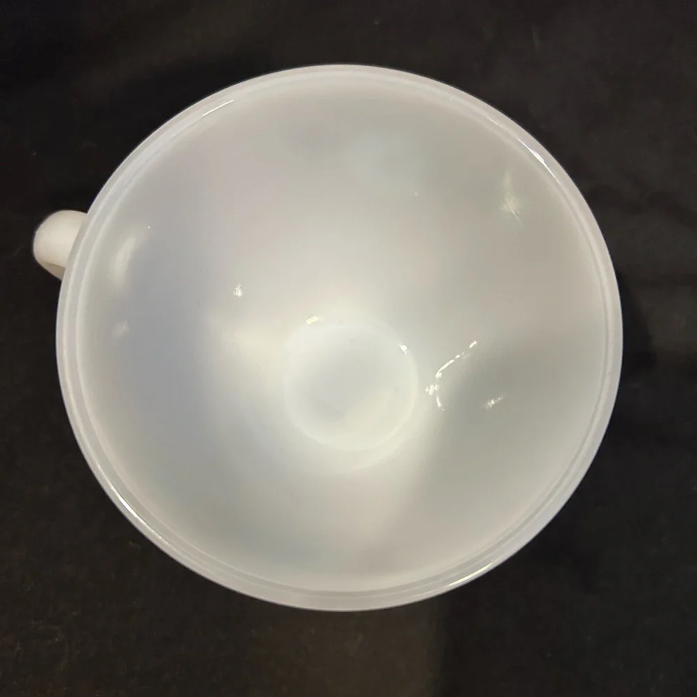 Vintage MCM Fire King Bonnie Blue Carnation Flower Coffee/milk cup - Picture 3 of 4